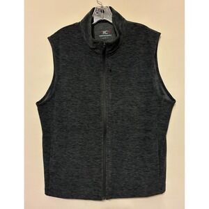 Johnston & Murphy XC4 Performance Golf Vest Men's XL Gray Full Zip Pockets